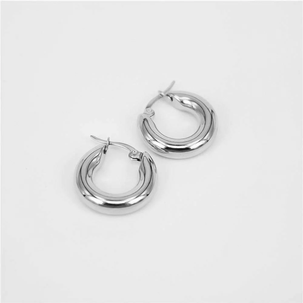 Classic Silver Filled Hoops - Image 5