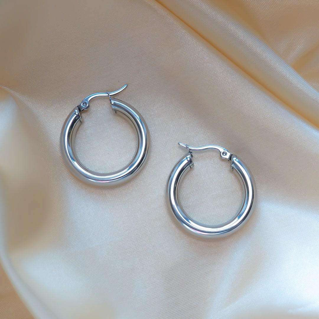 Classic Silver Filled Hoops - Image 6