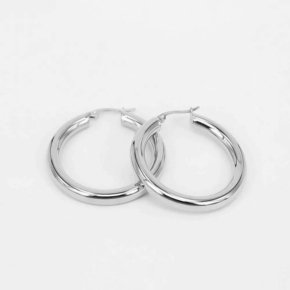 Classic Silver Filled Hoops - Image 7