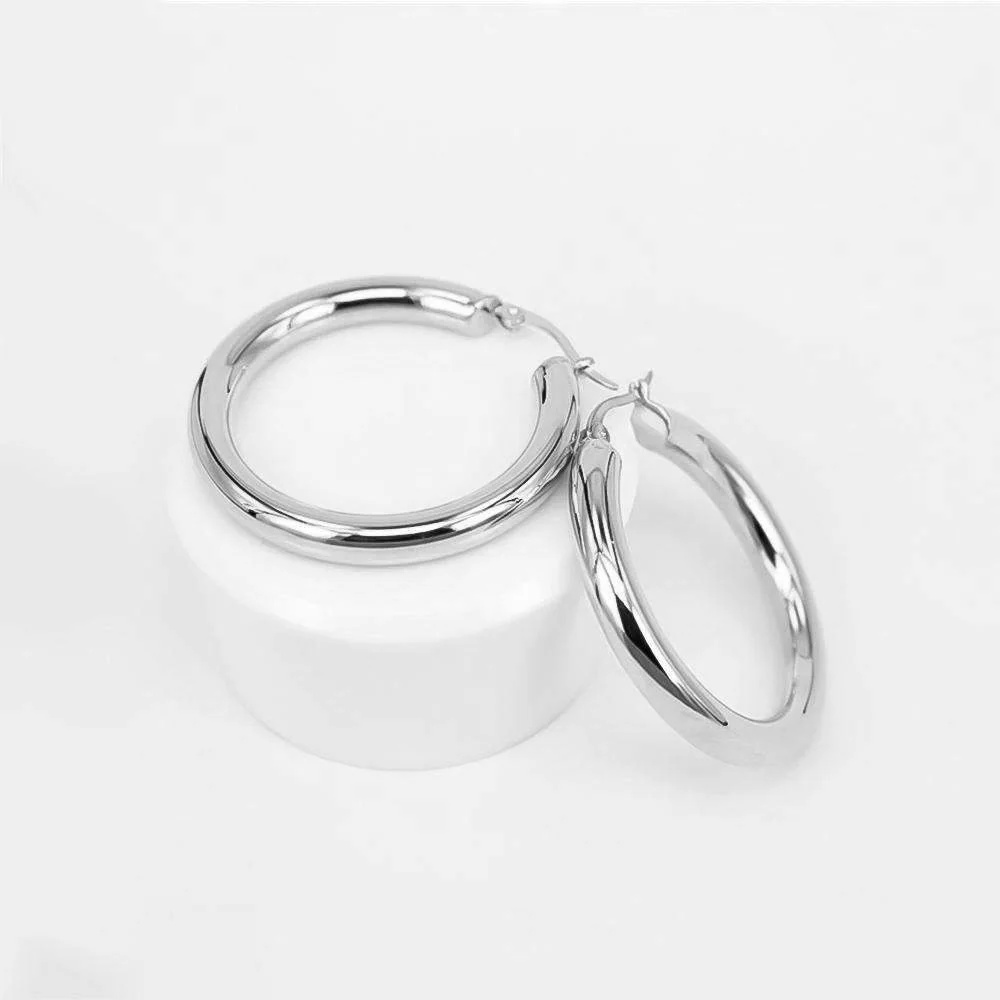 Classic Silver Filled Hoops - Image 8