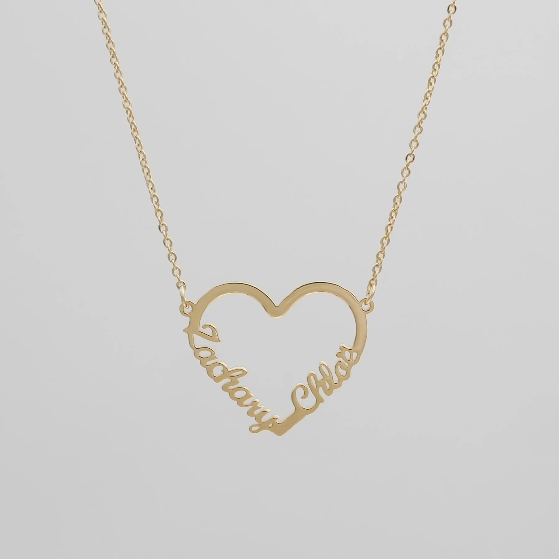 Heart Double Name Necklace - Image 10