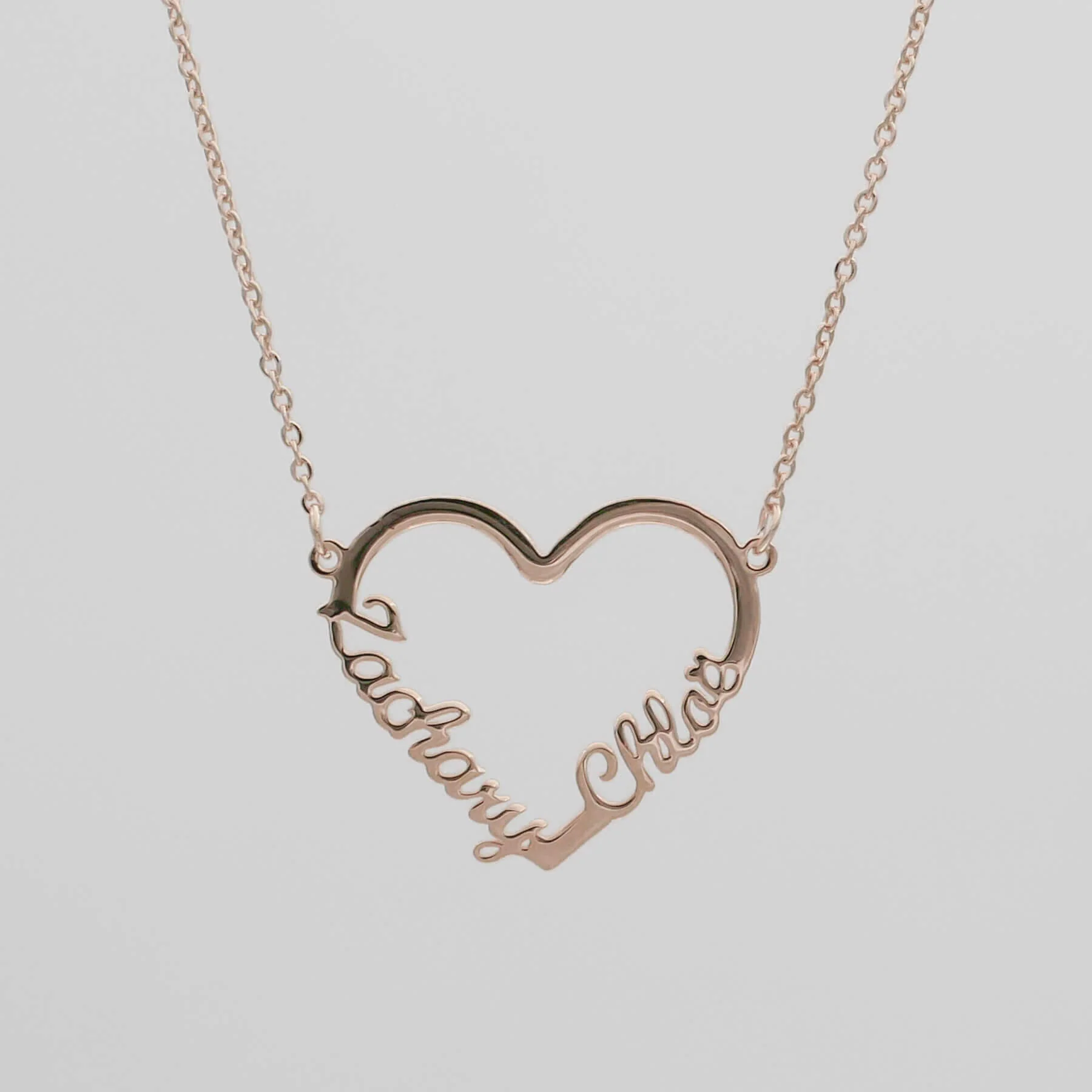 Heart Double Name Necklace - Image 11