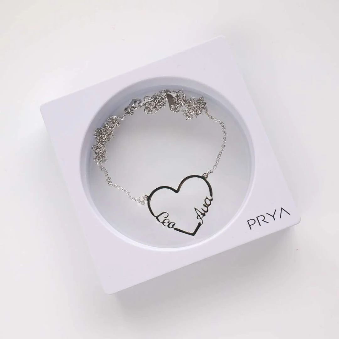 Heart Double Name Necklace - Image 4