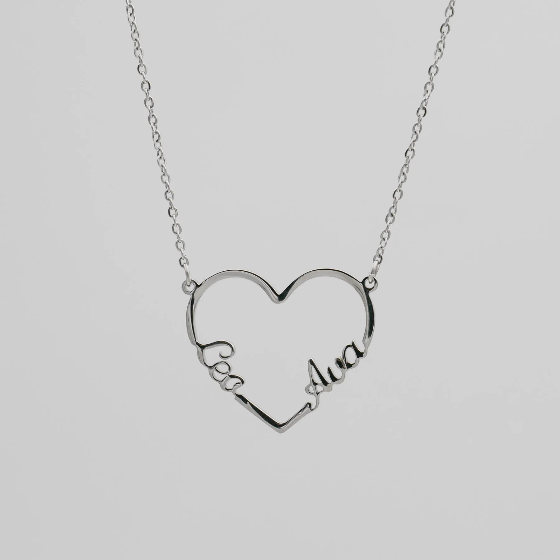 Heart Double Name Necklace - Image 9