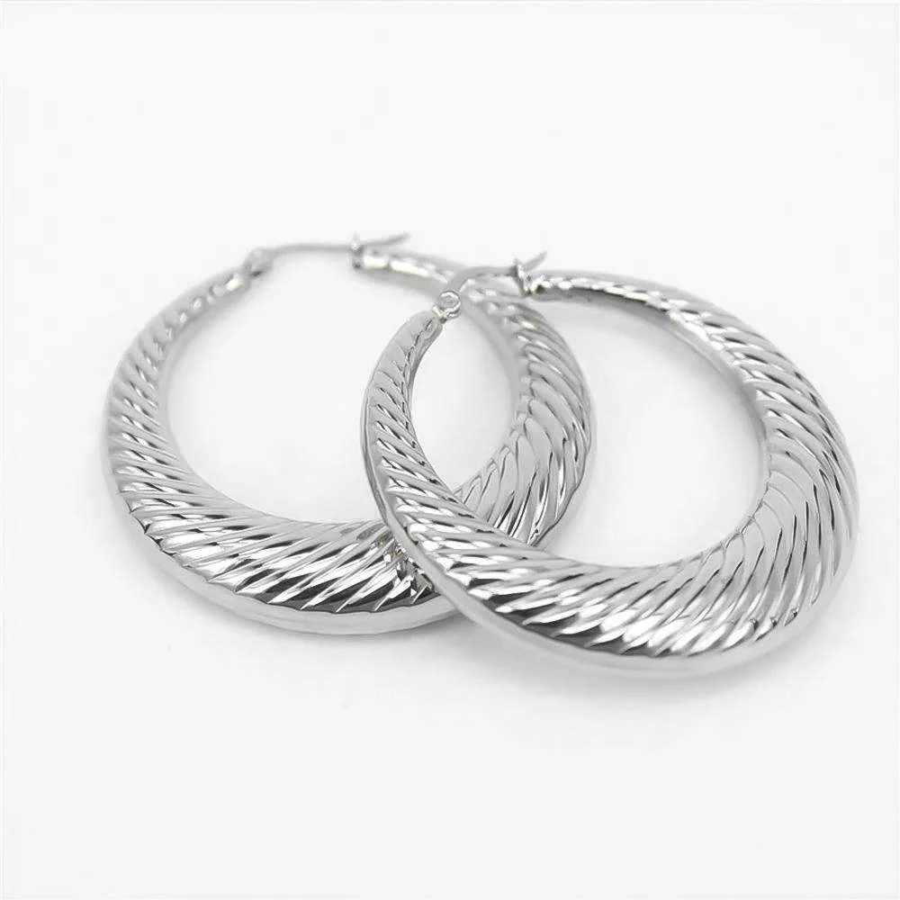 Julia Silver Hoops - Image 3