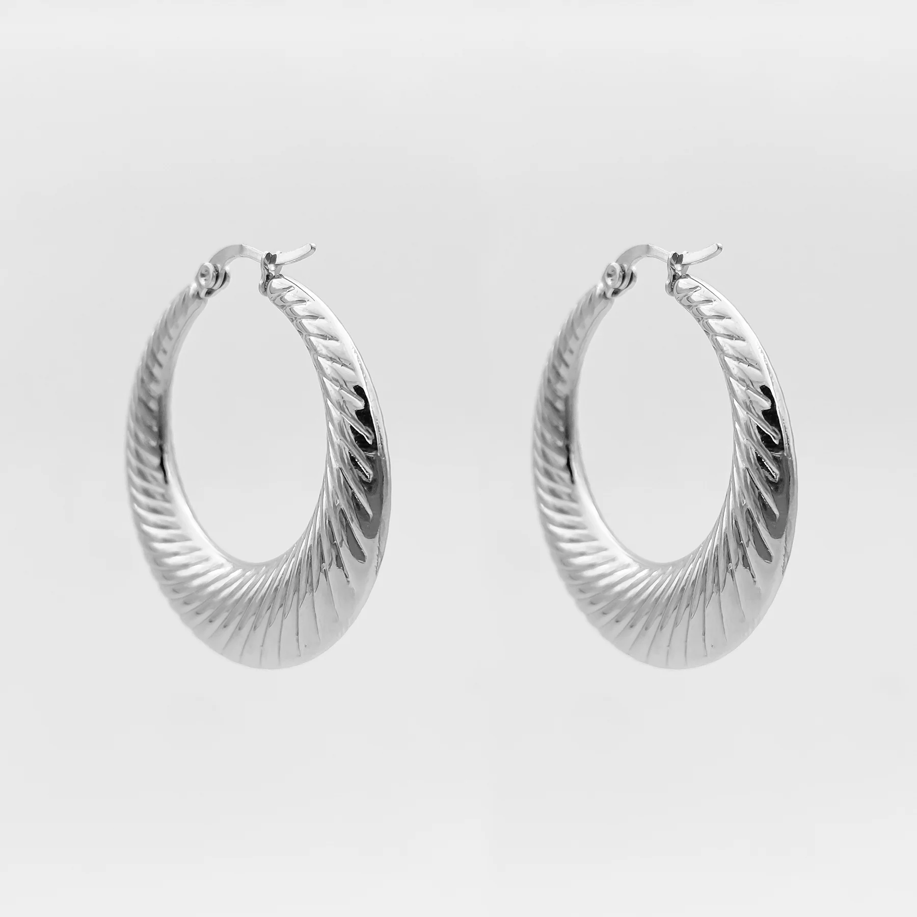 Julia Silver Hoops - Image 4
