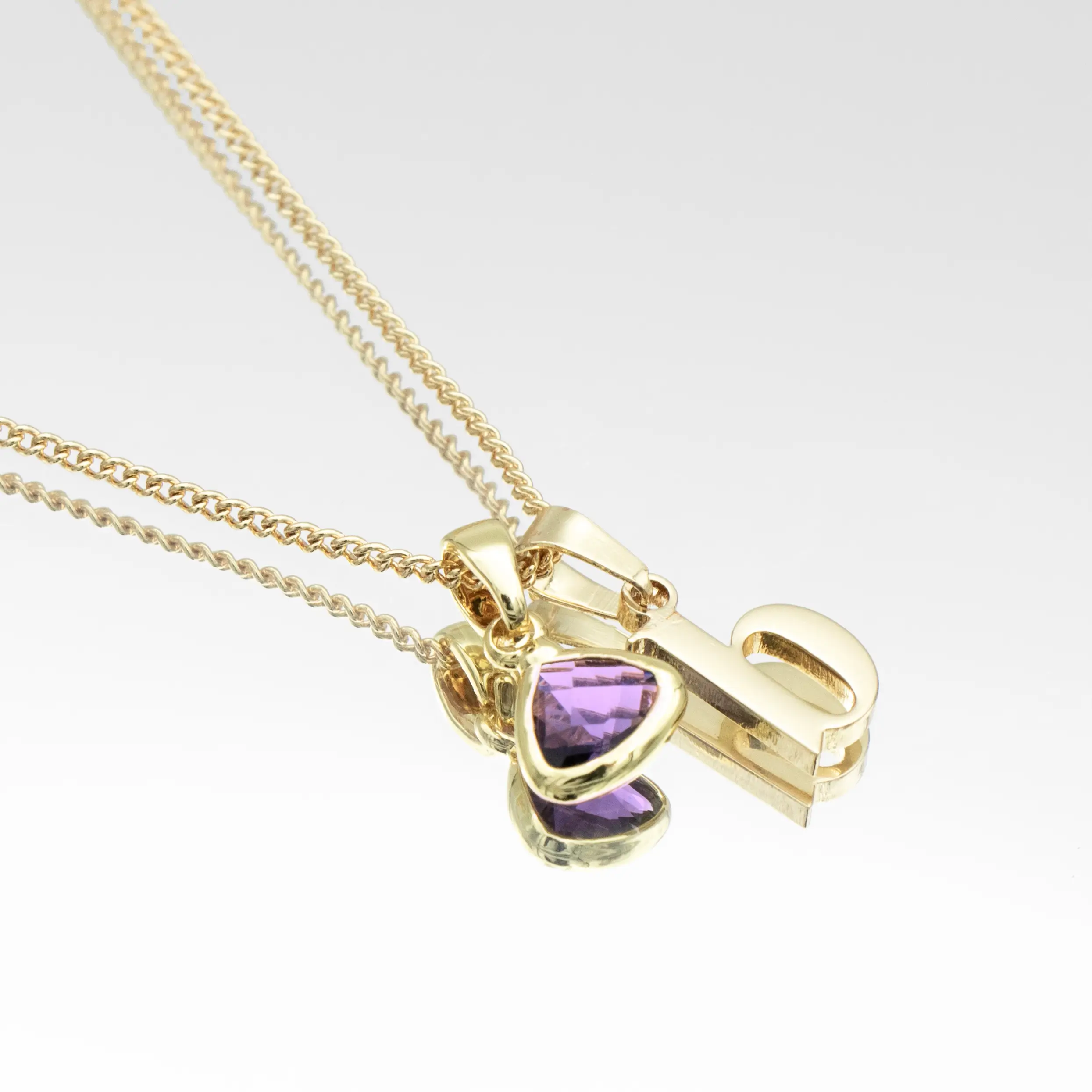 Kayla Lowercase Mini Initial & Birthstone Necklace - Image 5
