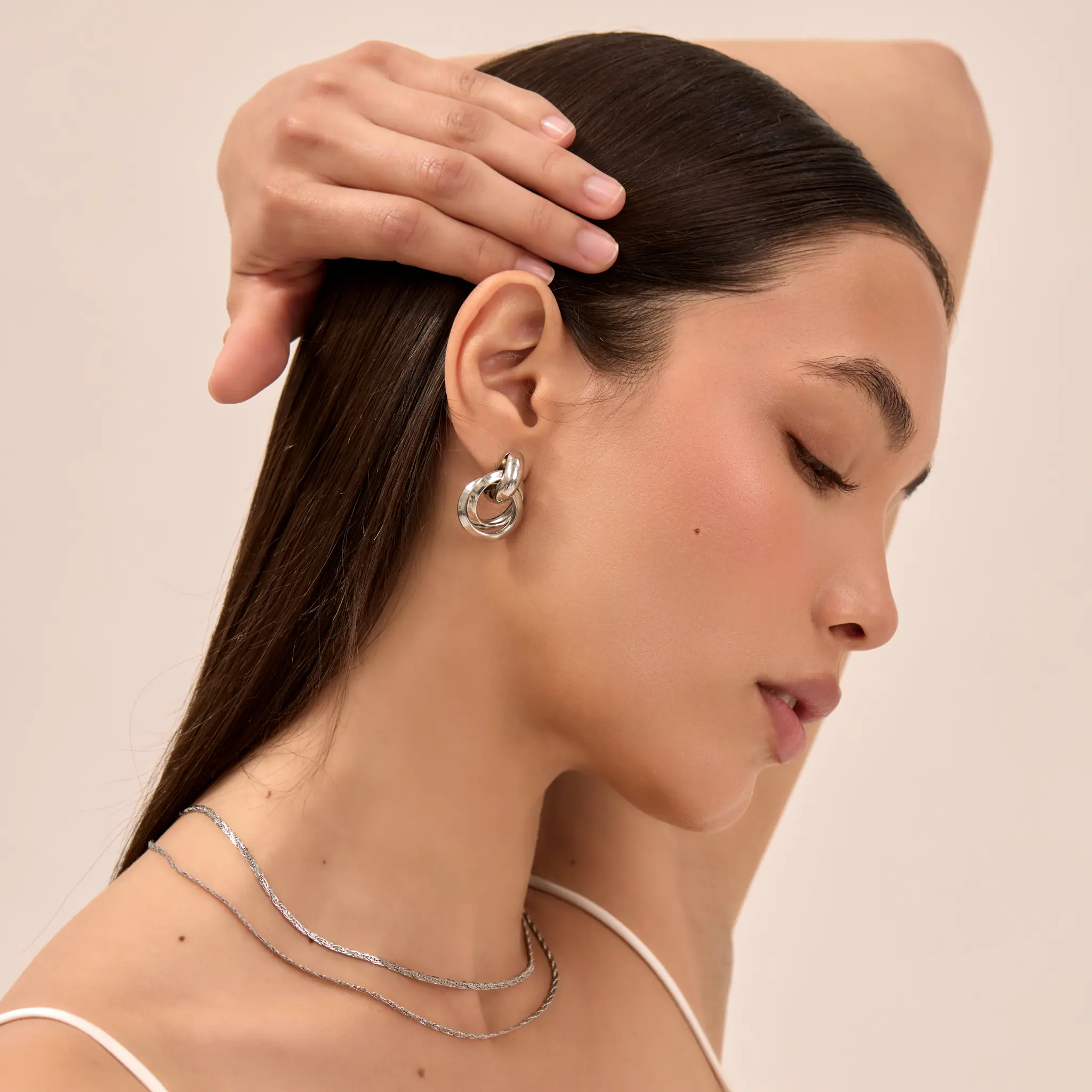 Nadia Knot Knocker Earrings - Image 3