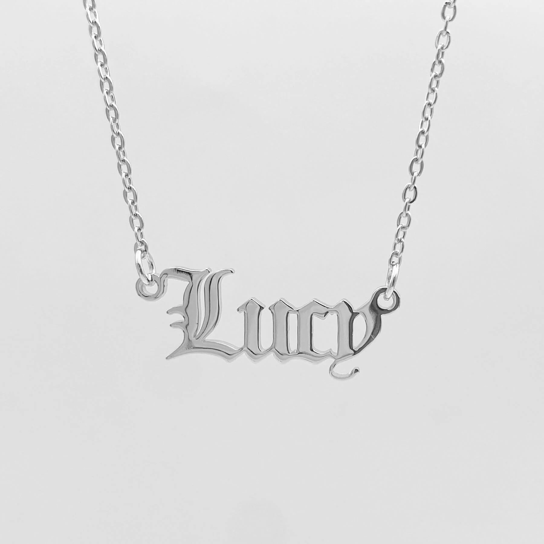 Old English Name Plate Necklace - Image 5