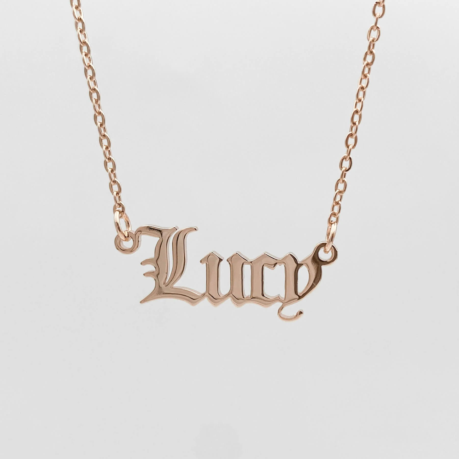 Old English Name Plate Necklace - Image 6