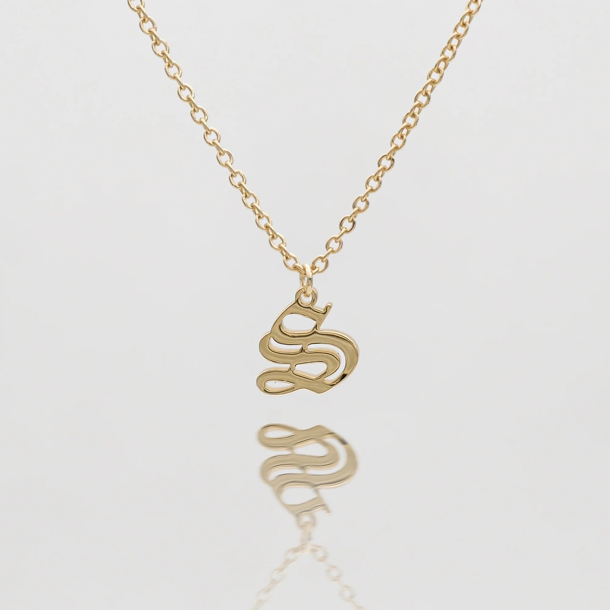 Old English Initial Necklace - Image 36