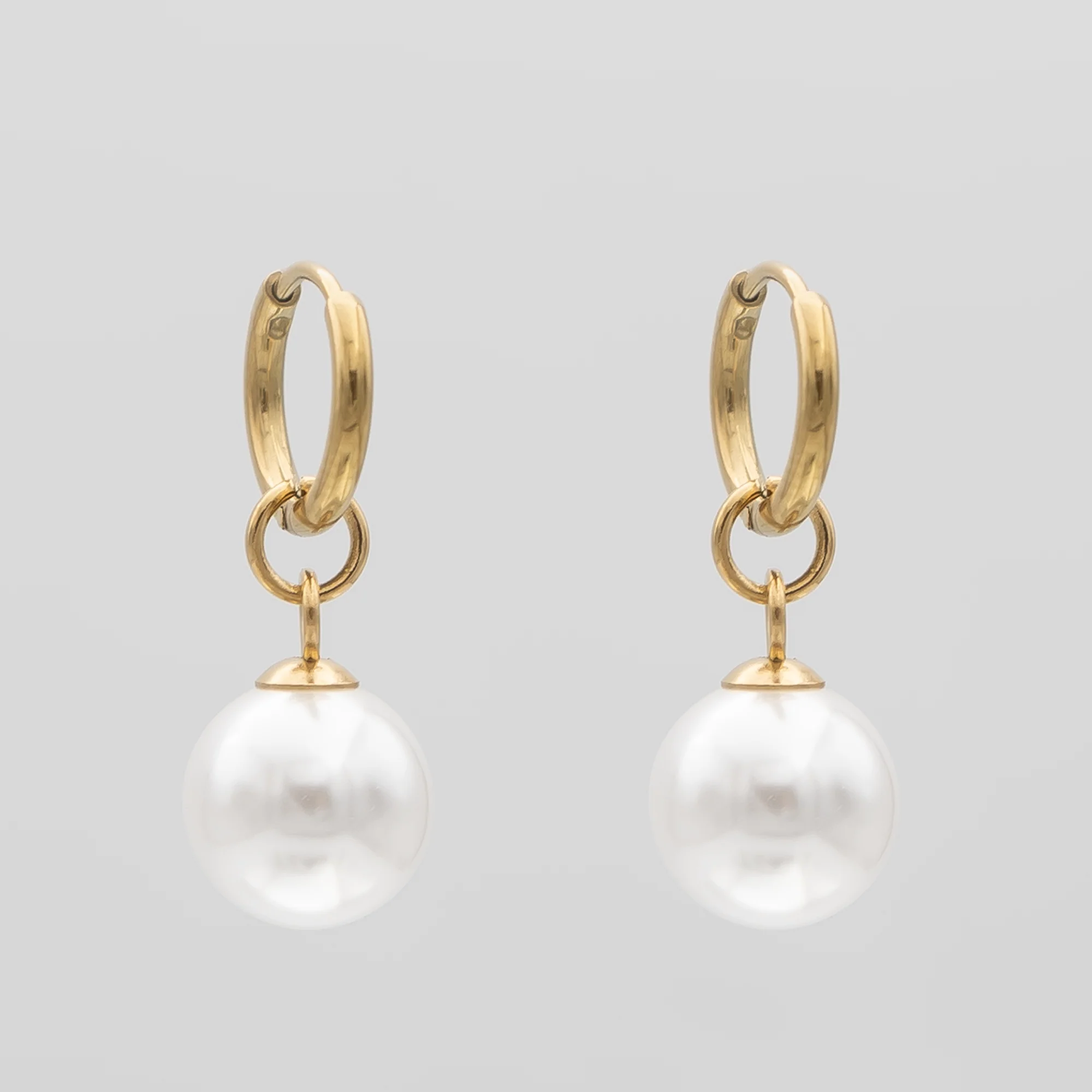 Phoebe Pearl Hoop Earrings - Image 3