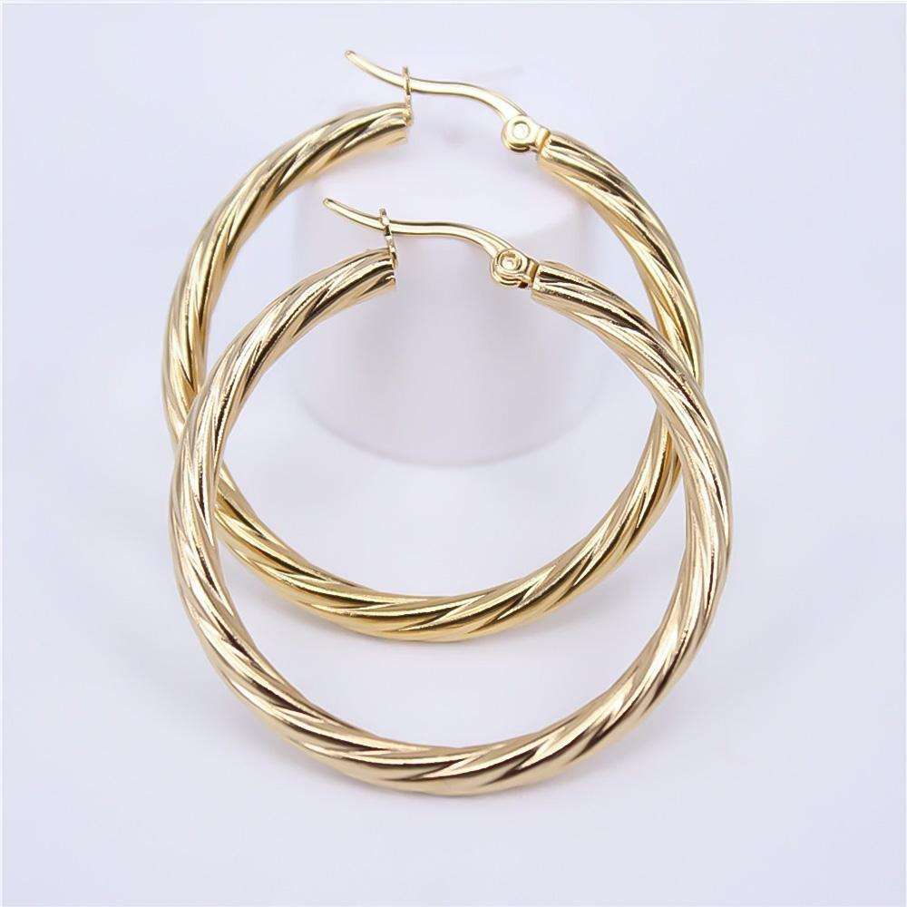 Sara Gold Hoops - Image 3